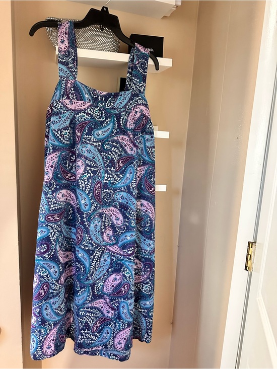 Dreamxco Dresses & Skirts - Blue Paisley Sundress with Pink Accents